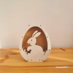 Cutie blank specific Paște pentru ornat cu licheni model iepure