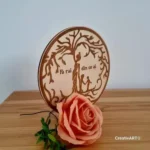 Decorațiune din lemn - Pomul Vieții cu Mama și Cei Doi Copii - imagine 3